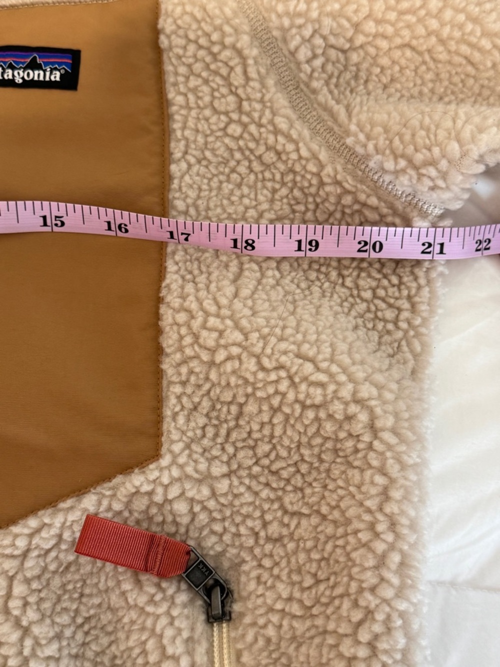 Patagonia Women’s Retro Pile Fleece Jacket - Natural/ Tan Color - Sz L EUC - Picture 9 of 11